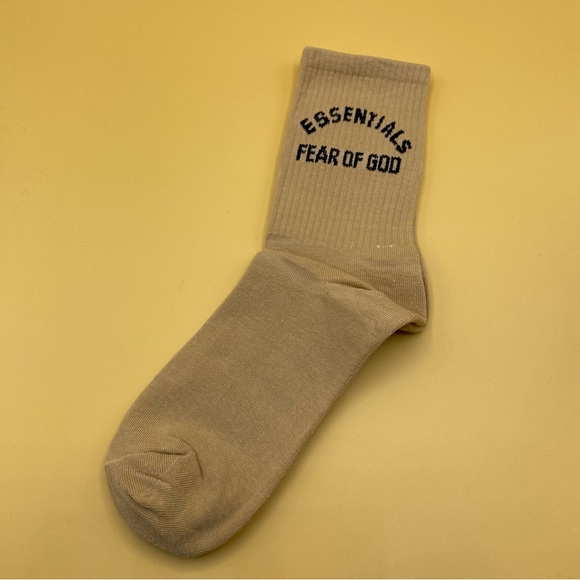 Essentials Tan Casual Crew Socks - Picture 3 of 3
